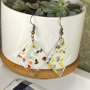 Diamond shaped earrings